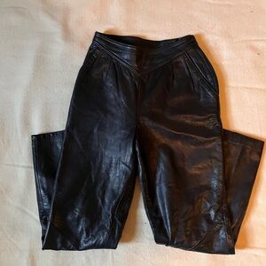 Danier Black Leather Pants